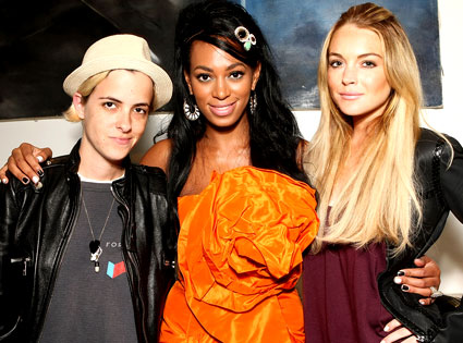 Samantha Ronson, Solange Knowles, Lindsay Lohan Samantha Ronson, Solange Knowles, Lindsay Lohan